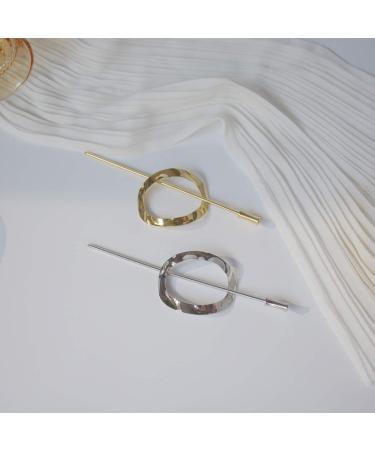 Brinie Gold Hair Bun Cuff Sticks - Vintage Hair Holder & Pins for Women and Girls (2 Pack) - Buy Online on GoSupps.com