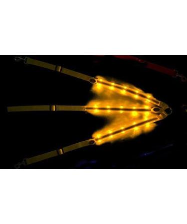 FM2018XSL Horse Harness LED Breastplate - Luminous Reflective Belt for Equestrian Safety | Outdoor Horse Riding Gear - Bright Yellow - Buy Online on GoSupps.com