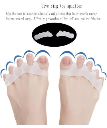 5-Hole Toe Separator & Stretcher for Hallux Valgus Correction - Prevent Corns & Calluses, Improve Foot Strength - Men & Women Care | 1 Pair - Buy Online on GoSupps.com