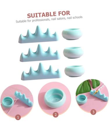 minkissy 5 Sets Nail Art Brush Cup Makeup Brish Holder Candle Holder Nail Stand Press on Pedicure Paint Brush Rest Sponge Paint Brush Nail Art Pen Holder Gel Makeup Brush Plastic Manicure - Buy Online on GoSupps.com