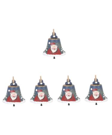 Abaodam 5st bell pendant from blacksmiths seasonal bells ornaments Christmas loop tree trailer hanging bell artificial snowman bell santa jingle bell older ring metal 7x7cmx5pcs different colors x 5 pieces