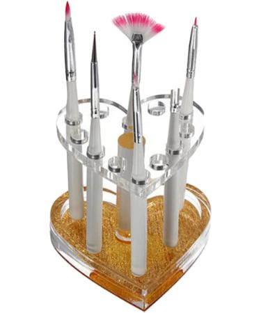Hemoton 4 Pcs Nail Art Heart Pen Holder Makeup Brush Nail Art Painting Pen Rack Lip Liner Organizer Make up 8.7X8.5X6.8cmx2pcs Assorted Colorx2pcs - Buy Online on GoSupps.com