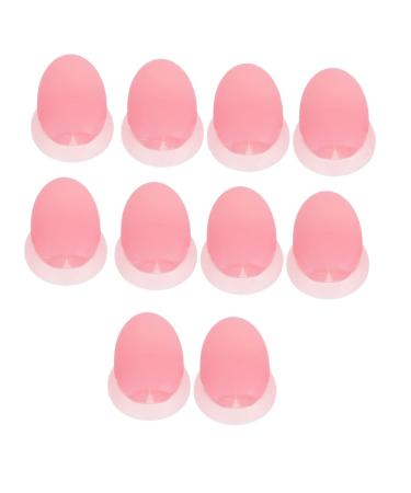 Housoutil 10pcs Lip Brush Set Brush Holder Beauty Brush Blush Brush Cap Lip Mask Cosmetic Head Cover Lip Balm Applicator Makeup Spatula Silica Gel Makeup Brush Travel Lip Liner Brush