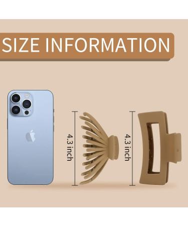 Canitor 4.3 Inch Claw Clips - 8Pcs Large Hair Clips for Women, Strong Hold Variety Pack for Thick Hair, Neutral 90's Hair Accessories - Buy Online on GoSupps.com