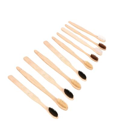 Minkissy 10st hotel toothbrush set Travel toothbrush Organic toothbrush biodegradable toothbrush bamboo toothbrush tooth hygiene oral hygiene disposable toothbrush accessories travel