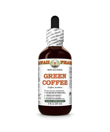 Green Coffee (Coffea Arabica) Dry Bean Glycerite Made in Hawaii All Natural Vegan Lab Tested Alcohol-Free Liquid Extract - 2 fl.oz 2 Fl Oz (Pack of 1)