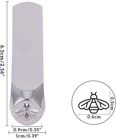 BENECREAT 6mm Bee Metal Design Stamp for Jewelry, Leather, Wood Crafting | Electroplated Hard Carbon Steel Punch Tool - Buy Online on GoSupps.com