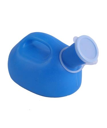2000ml Urinal - Portable Outdoor Urine Bottle with Lid Male Pee Urinal Storage Urine Collector Ideal for Travel/Bedroom Use Great(Blue) Happy