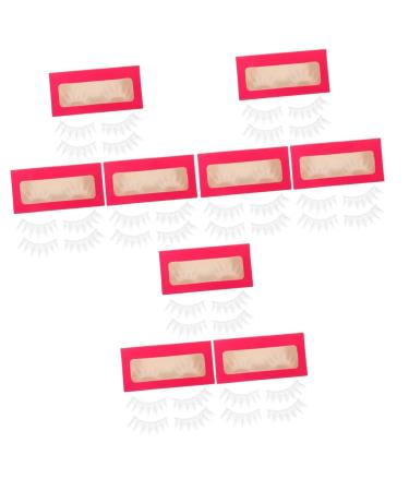 minkissy 9 Pairs Makeup False Eyelashes Japanese Eyelashes Fluffy Eyelashes Japanese Lashes Lashes Carnival Makeup Supplies 3d Extend Fiber White Cosplay