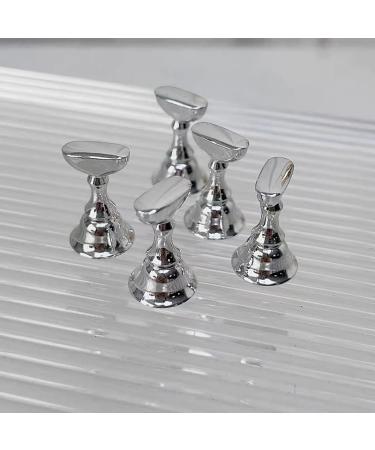 1PC Nail Display Stand Holder Nail Art Practice Holder Magnetic Nail Showing Shelf,Manicure Nails Salon Tool 5PCS Hook up one color