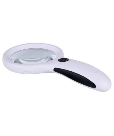 20 Times Handheld Reading Optical Magnifying Glass 8 LED Lights Old 90MM Large Lens 30 Times with Purple Light Made in China