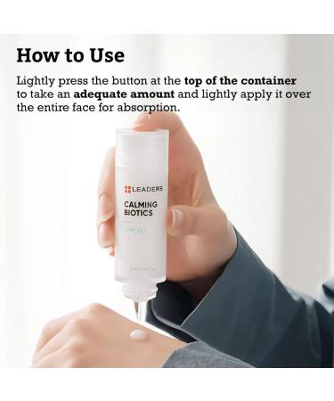 LEADERS Cosmetics Calming Biotics Ampoule - Soothing & Hydrating for Sensitive Skin | 30ml - Strengthens Skin Barrier - Buy Online on GoSupps.com