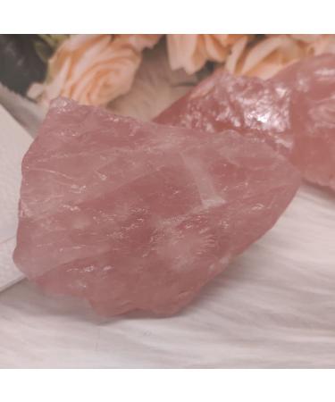 1pcs Natural Raw Pink Rose Quartz Crystal Rough Stone Specimen Crystal Love Natural Stones and Minerals Fish Tank Stone JIZTGEDM (Size : 240-300g)