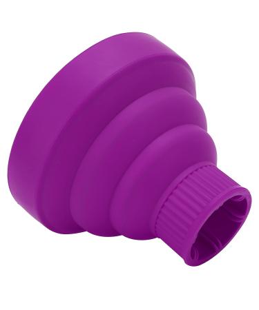 Collapsible Silicone Hair Dryer Diffuser for Portable Travel | Purple Universal Diffuser for Hair Blow Dryer - Buy Online on GoSupps.com