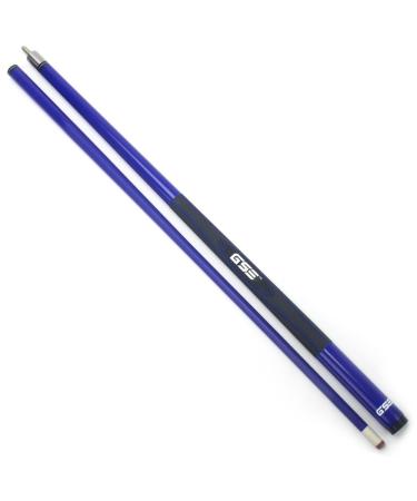 GSE 58" 2-Piece Fiberglass Graphite Composite Billiard Pool Cue Stick, 18-21oz Slick Blue 18oz