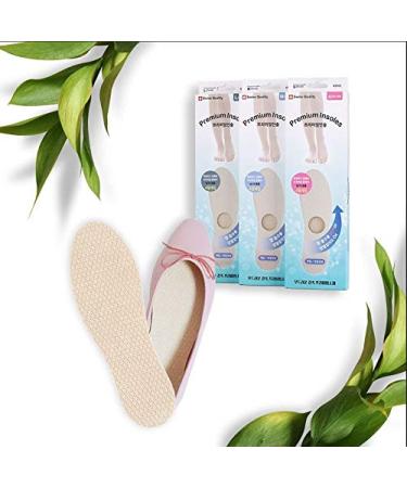 Step7 Bare Foot  Disposable Insole  Made in Switzerland  Foot Odor Remover  4 Pairs(Beige  US Size : 5 6.5(Small)) Beige US Size : 5 6.5(Small)