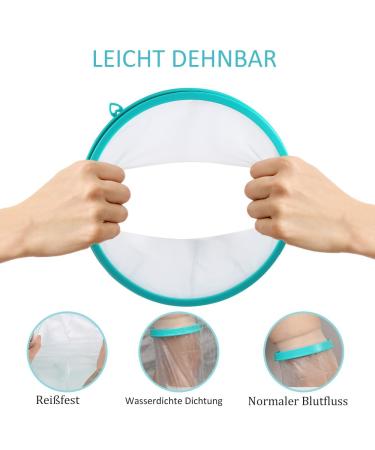 Musbus XL Waterproof Plaster Covers for Shower - Reusable Elastic Leg Protection for Men & Women - Easy to Use Bath Safety - Buy Online on GoSupps.com