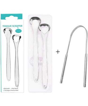 Stainless Steel Tongue Scraper for Hygiene | Improve Breath & Oral Care - Travel-Friendly 2-Ply Tongue Cleaner - Buy Online on GoSupps.com