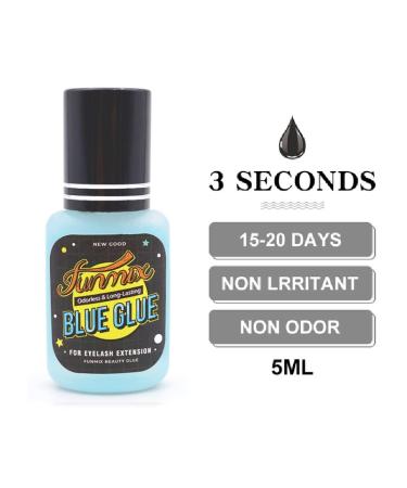 Individual Lash Glue Cluster Lash Glue for DIY Lash Extension Waterproof Lash Glue Quick Drying & Long Lasting Semi Permanent Extension Eyelash Bonding Supplies for Salons Lash Artist - 8ml Clear Blue - Buy Online on GoSupps.com