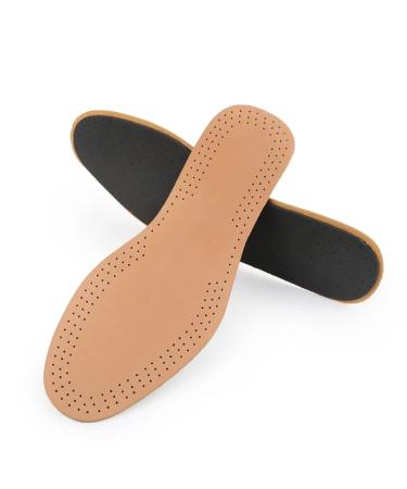 Thin Breathable Deodorant Leather Insoles Instantly Absorb Sweat Replacement Inner Soles Shoes Insole Pads(39-40) 39-40 D
