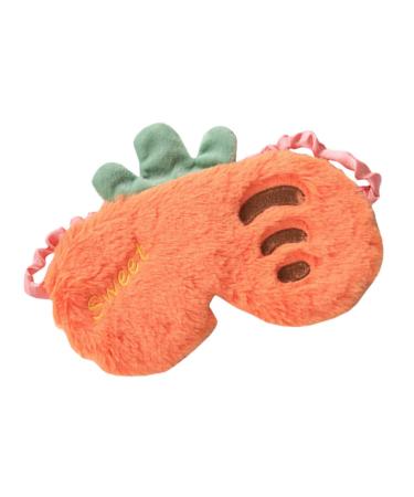 Beavorty Carrot Eye Mask Rabbit Mask Eye Protector Students Awards Goodies Bag Stuffer Eyeshade Eye Patches Cute Sleep Blindfold Cartoon Car Load Rabbit Plush Travel 1 Count (Pack of 1) Orange