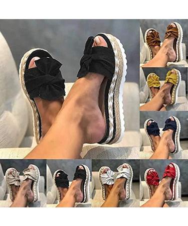 Creev Women's Khaki Sandals - Comfortable Wide Platform Flip-Flops for Summer Beach Travel (EU 38 42) - Buy Online on GoSupps.com