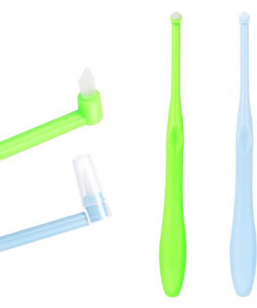 Ouligay 2Pcs Tuft Toothbrush Set - Soft End-Tuft Tapered Trim for Orthodontic Braces - Compact Interdental Interspace Brush for Detail Cleaning - Buy Online on GoSupps.com