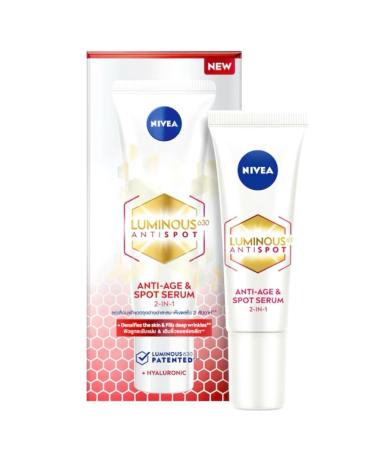 NIVEA Luminous630 2-in-1 Anti-Age & Dark-Spot Serum (10ml) Facial Serum Reduces 10 Years of Accumulated Age Spots