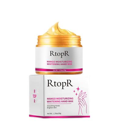 RtopR Hands Care Paraffin Moisturizing Peel off Hand Wax Mask Hydrating Exfoliating Nourish Whitening Skin 1.75Oz/50G