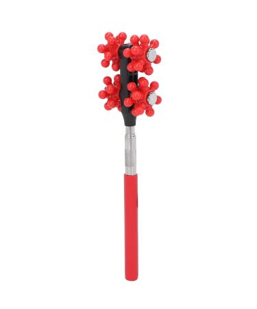 Verdant touch telescopic massage device back scooter telescopic back scratch scooter adjustable length soft rubber grist 360 rotatable manual massage device scooter red