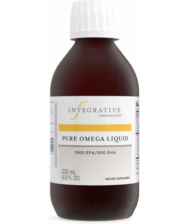 Integrative Therapeutics Pure Omega Liquid - Fish Oil Supplement for Nutritional Support - Supports Heart Health* - No Fishy Burps - Sustainably Sourced - Dairy-Free - Lemon 6.8 fl oz (40 Servings)