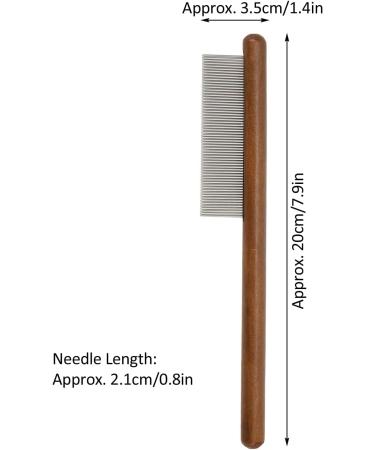 Cyrank Cat Combs - Stainless Steel Pet Comb with Wooden Handle for Cats Dogs & Rabbits | International Shipping Available - Buy Online on GoSupps.com