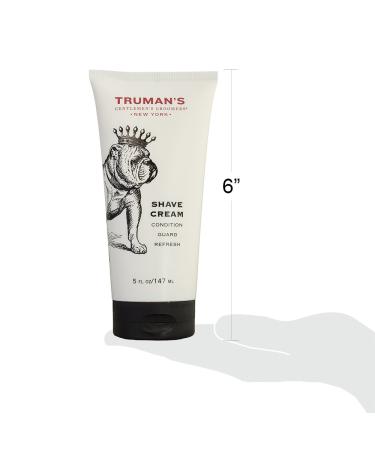 Truman's Gentlemen's Groomers Men's Shave Cream - Ultimate Smooth Close Shave Eliminates Razor Burn & Breakouts - 5oz Macadamia & Safflower Oils - Buy Online on GoSupps.com