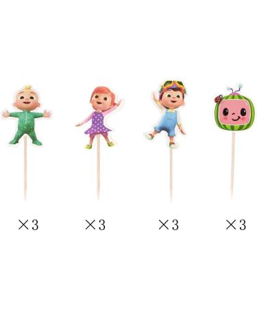 Cocomelon Cake Topper for Children's Birthday Party and Baby Shower - Set of 24 - Buy Online on GoSupps.com