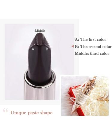Kybbe Three-color Lipstick Non-stick Cup Matte Fashion Style Ladies Birthday Gift Black Color-changing - Buy Online on GoSupps.com