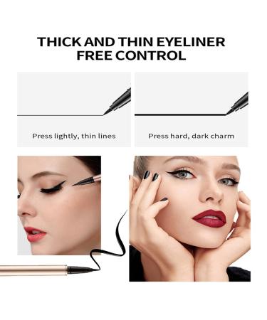 Glamcolour Reusable Eyeliner Liquid Pen + 2ml Refill | Smudge Proof, Waterproof & Long-Lasting | Ideal for Women & Girls - Buy Online on GoSupps.com