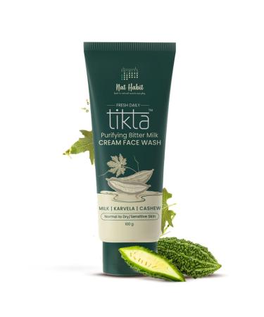 Bitter Milk Cream Face Wash For All Skin Types Controls Acne Pimples and Oil Paraben & Sulfate Free Face Cleanser For Men & Women 100g