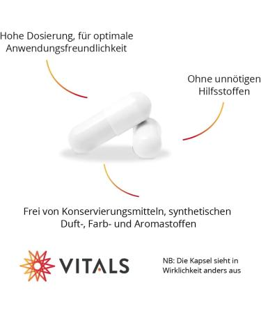 Buy Vitals L-Lysine 500mg - 100% Vegan Essential Amino Acid Capsules - 60 Count for Optimal Health - Buy Online on GoSupps.com