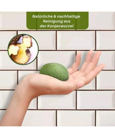 BlueFox Konjac Sponge Set of 3 Turmeric Facial Cleansing for Blemished and Combination Skin Facial Care Make-Up Organic Facial Sponge Exfoliating of the Skin Cleansing Sponge Colour Yellow - Buy Online on GoSupps.com