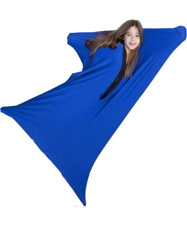 WGUST Sensory Sock Special Supplies with Sensory Need Body Sock Full-Body Wrap to Relieve Stress Self-Claming Relaxing 3-18 Years Old (Color : Blue Size : XL/X-Large-74 * 165cm) XL/X-Large-74*165cm Blue