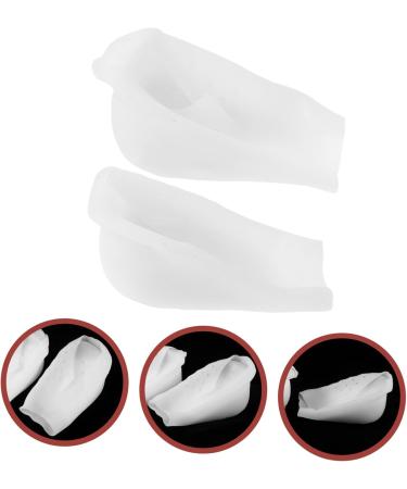 FRCOLOR Silicone Heel Cushions - Prevention Heel Pad & Inserts White Size 8 for Comfort & Support - Ideal for Pain Relief - International Shipping Available - Buy Online on GoSupps.com