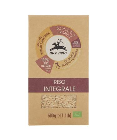 Alce Nero 3 x Alce Nero Riso Integrale Biologico Organic Whole Grain Rice 500g Italian Rice Organic Product