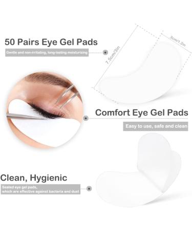 Lint Free Eyelash Extension Gel Pads - 50 Pairs for Pro Salons | Silver Under Eye Patches - Buy Online on GoSupps.com