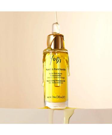 YODI - Nourishing Precious Oil - Muesli & Pure Vanilla - Nourishes Repairs & Sublime - 4 Vegetable Oils - 100% Natural Origin - Vegan - Made In France - Face Body & Hair - 30ml - Buy Online on GoSupps.com