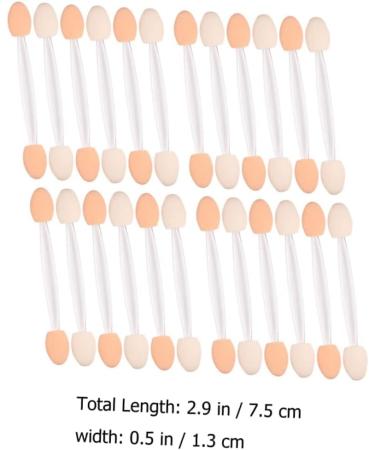 Housoutil 50pcs Two-color Eyeshadow Brush Eye Shadow Makeup Brushes Eyeshadow Cosmetic Woman Girl - Buy Online on GoSupps.com