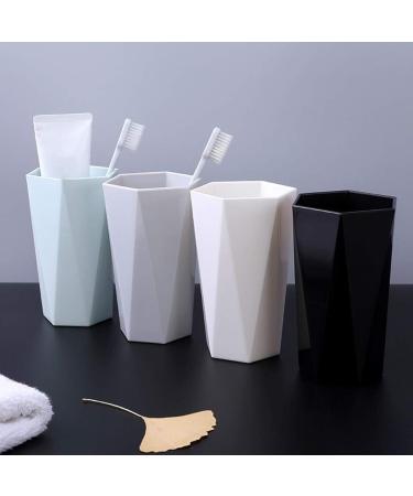 Allinbuy Anti-Slip Toothbrush Cup Holder for Couples - Black Plastic Bathroom Tooth Bowl - Buy Online on GoSupps.com