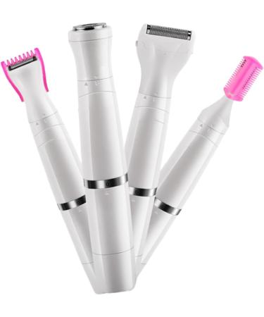 Fomiyes 2-Piece Women's Electric Hair Remover Set - Armpit & Bikini Trimmer Face Razor - 14x5cm White - Buy Online on GoSupps.com