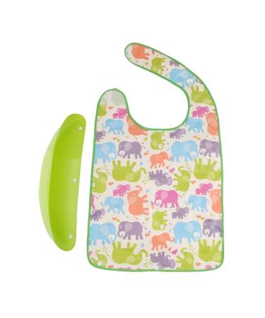 Milageto Large Adult Bib Reusable Washable Waterproof Eating Crumb Catcher X-Large