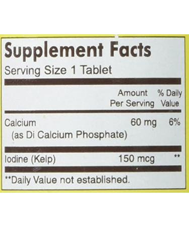 Mason Vitamins Kelp 150 mcg Tablets - 250 Count | Natural Source of Iodine for Thyroid Health - Buy Online on GoSupps.com