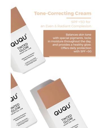 QUQU Daily tinted Sunscreen SPF 50 - Airy-Light tinted mineral Moisturizer with Zinc Oxide Broad Spectrum SPF 50 Protection Lightweight Makeup Finish Hydrating Skin Care FSA-Friendly Size #210 - Buy Online on GoSupps.com